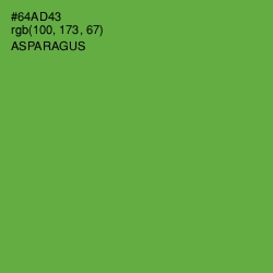 #64AD43 - Asparagus Color Image