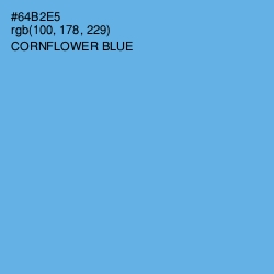 #64B2E5 - Cornflower Blue Color Image