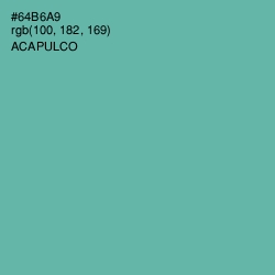 #64B6A9 - Acapulco Color Image