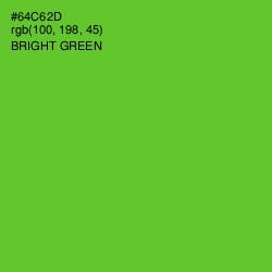 #64C62D - Bright Green Color Image