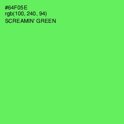 #64F05E - Screamin' Green Color Image