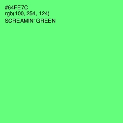 #64FE7C - Screamin' Green Color Image