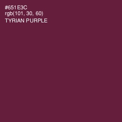 #651E3C - Tyrian Purple Color Image