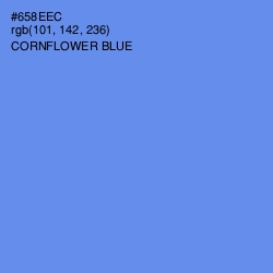 #658EEC - Cornflower Blue Color Image