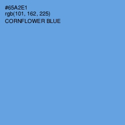 #65A2E1 - Cornflower Blue Color Image