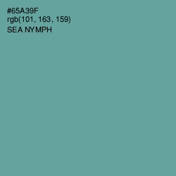 #65A39F - Sea Nymph Color Image
