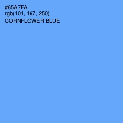 #65A7FA - Cornflower Blue Color Image