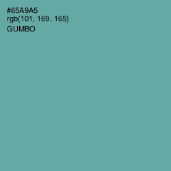 #65A9A5 - Gumbo Color Image