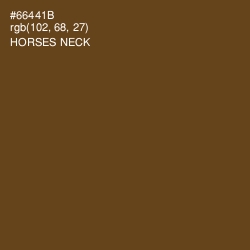 #66441B - Horses Neck Color Image