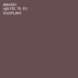 #664E51 - Eggplant Color Image