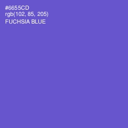 #6655CD - Fuchsia Blue Color Image