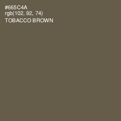#665C4A - Tobacco Brown Color Image