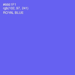 #6661F1 - Royal Blue Color Image