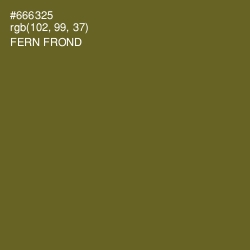 #666325 - Fern Frond Color Image