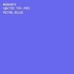 #6668F0 - Royal Blue Color Image