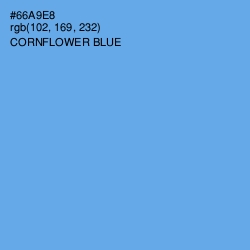 #66A9E8 - Cornflower Blue Color Image