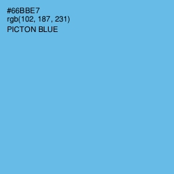 #66BBE7 - Picton Blue Color Image