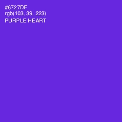 #6727DF - Purple Heart Color Image
