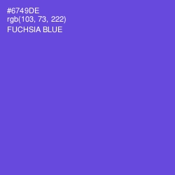 #6749DE - Fuchsia Blue Color Image