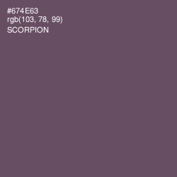 #674E63 - Scorpion Color Image