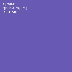 #6759B4 - Blue Violet Color Image