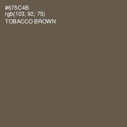 #675C4B - Tobacco Brown Color Image