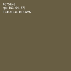 #675E43 - Tobacco Brown Color Image