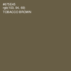 #675E45 - Tobacco Brown Color Image