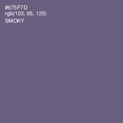 #675F7D - Smoky Color Image