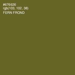 #676626 - Fern Frond Color Image
