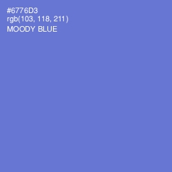 #6776D3 - Moody Blue Color Image