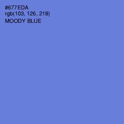 #677EDA - Moody Blue Color Image