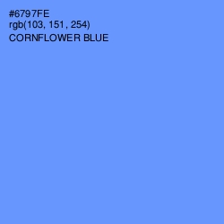 #6797FE - Cornflower Blue Color Image
