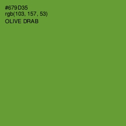 #679D35 - Olive Drab Color Image