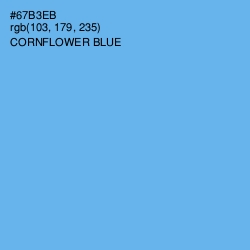 #67B3EB - Cornflower Blue Color Image
