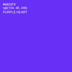 #6830F6 - Purple Heart Color Image