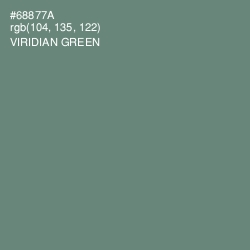 #68877A - Viridian Green Color Image