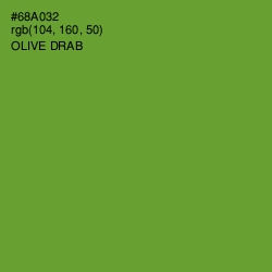 #68A032 - Olive Drab Color Image