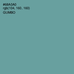 #68A0A0 - Gumbo Color Image