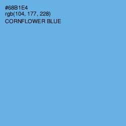#68B1E4 - Cornflower Blue Color Image