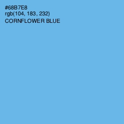 #68B7E8 - Cornflower Blue Color Image
