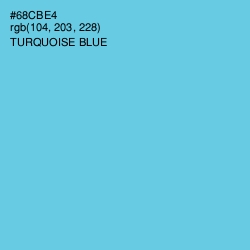 #68CBE4 - Turquoise Blue Color Image
