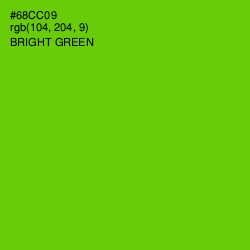 #68CC09 - Bright Green Color Image