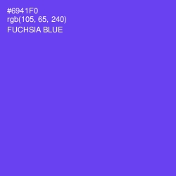 #6941F0 - Fuchsia Blue Color Image