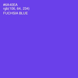 #6A40EA - Fuchsia Blue Color Image