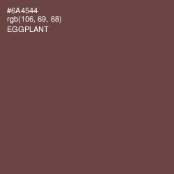 #6A4544 - Eggplant Color Image
