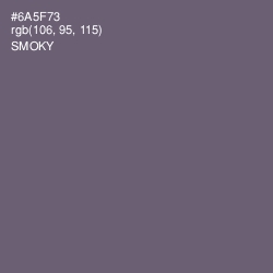 #6A5F73 - Smoky Color Image