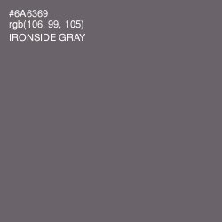 #6A6369 - Ironside Gray Color Image