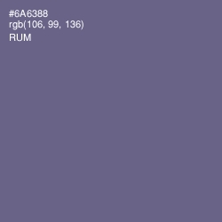 #6A6388 - Rum Color Image