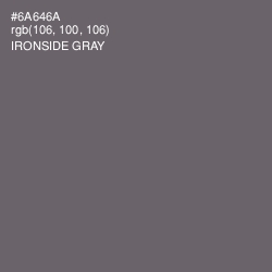 #6A646A - Ironside Gray Color Image